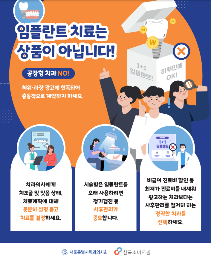 한국 소비자원이 밝힌 저가 임플란트의 실태. 드림연합치과는 저가 임플란트를 하지 않습니다. 합리적인 가격에 실력으로 환자의 건강한 미소를 되찾습니다.