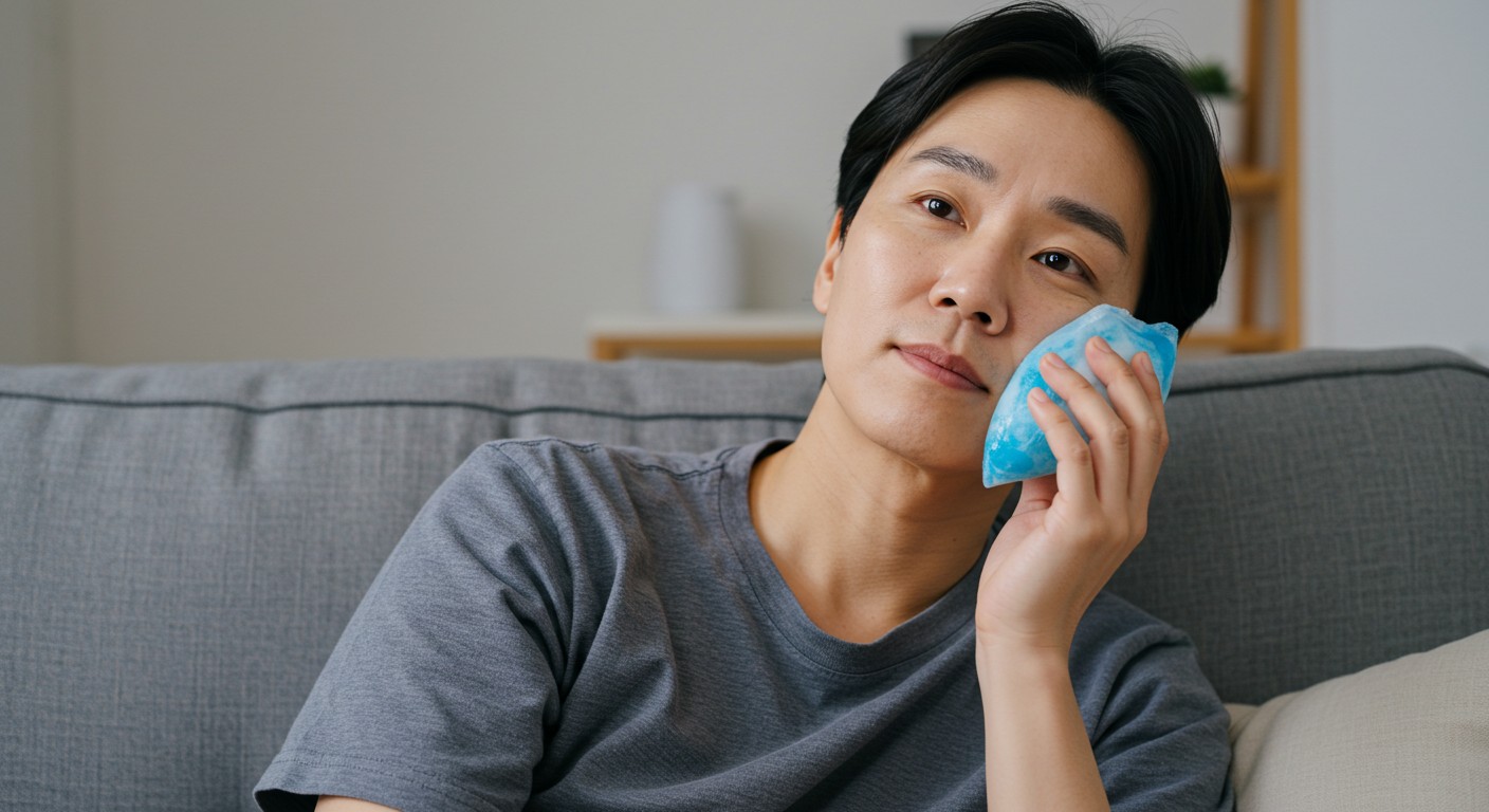 임플란트 수술 후, 편안한 휴식이 중요합니다. 울산 치과 임플란트 수술 후 휴식하는 환자