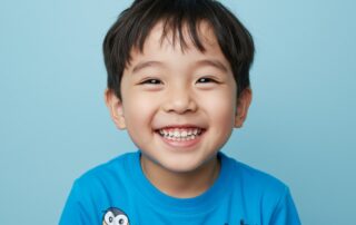 실란트를 하고 건강한 아이의 치아