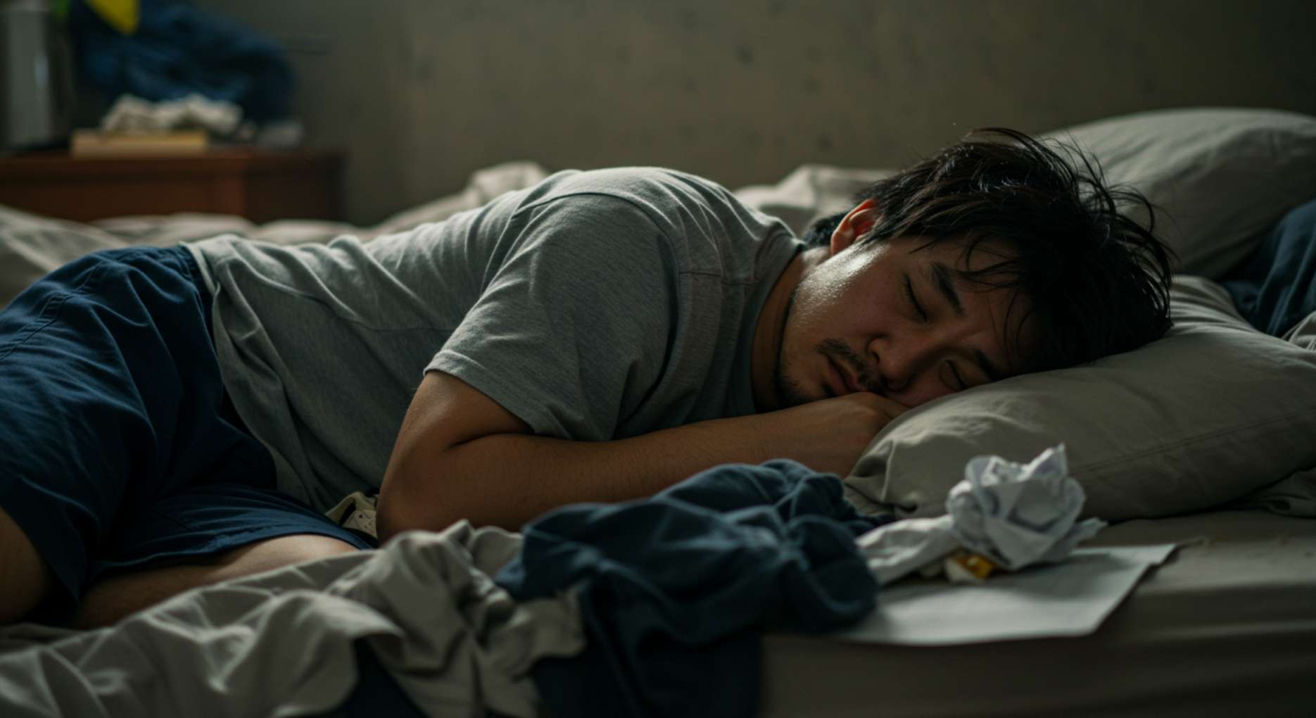 회식하고 양치 안하고 자는사람