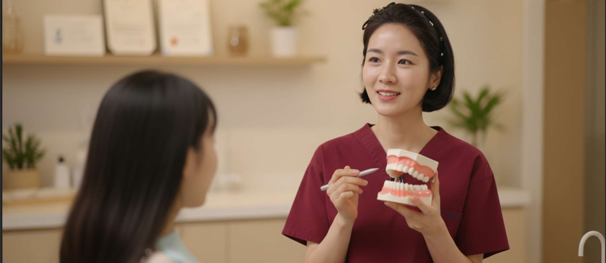 상담 중인 드림연합치과 의료진 (ai 제작 이미지)