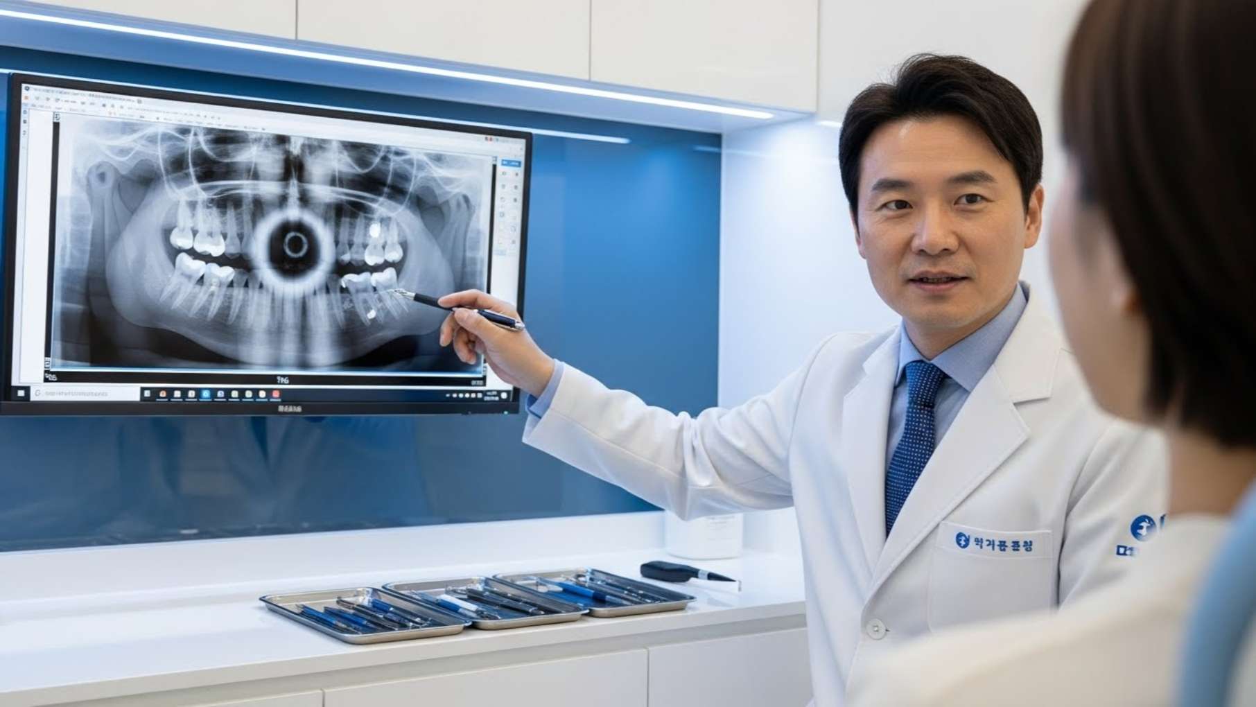 고름주머니9 치아 뿌리 끝 염증이 잇몸 뼈를 녹이고 밖으로 나오는 과정을 보여주는 3D 그래픽