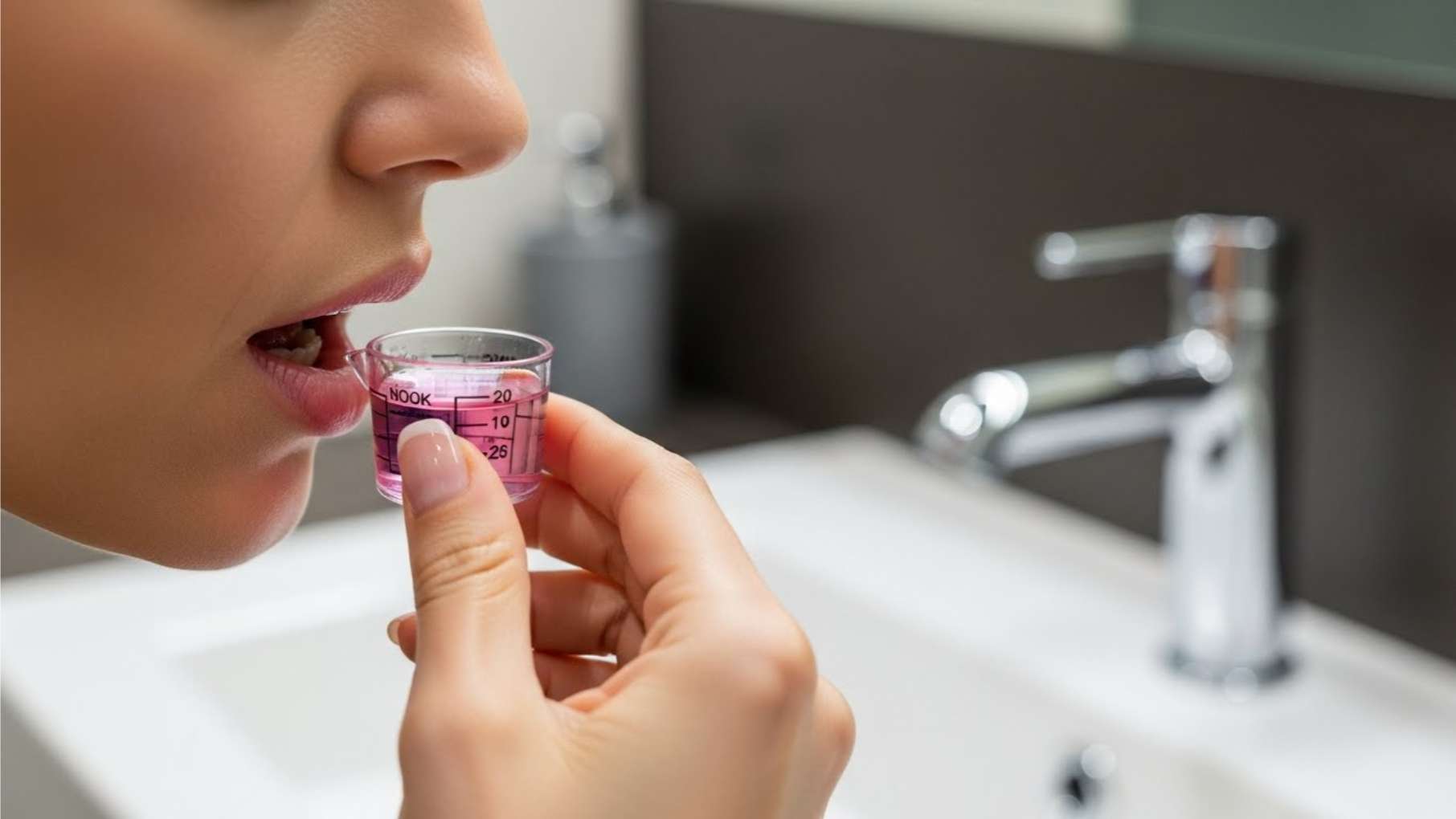 수술 부위 칫솔질 대신 소독용 가글(헥사메딘)을 사용하는 올바른 관리법