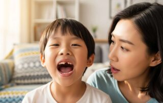 아이의 유치가 빠진 자리에 남은 붉은 살을 보고 놀란 울산 학부모