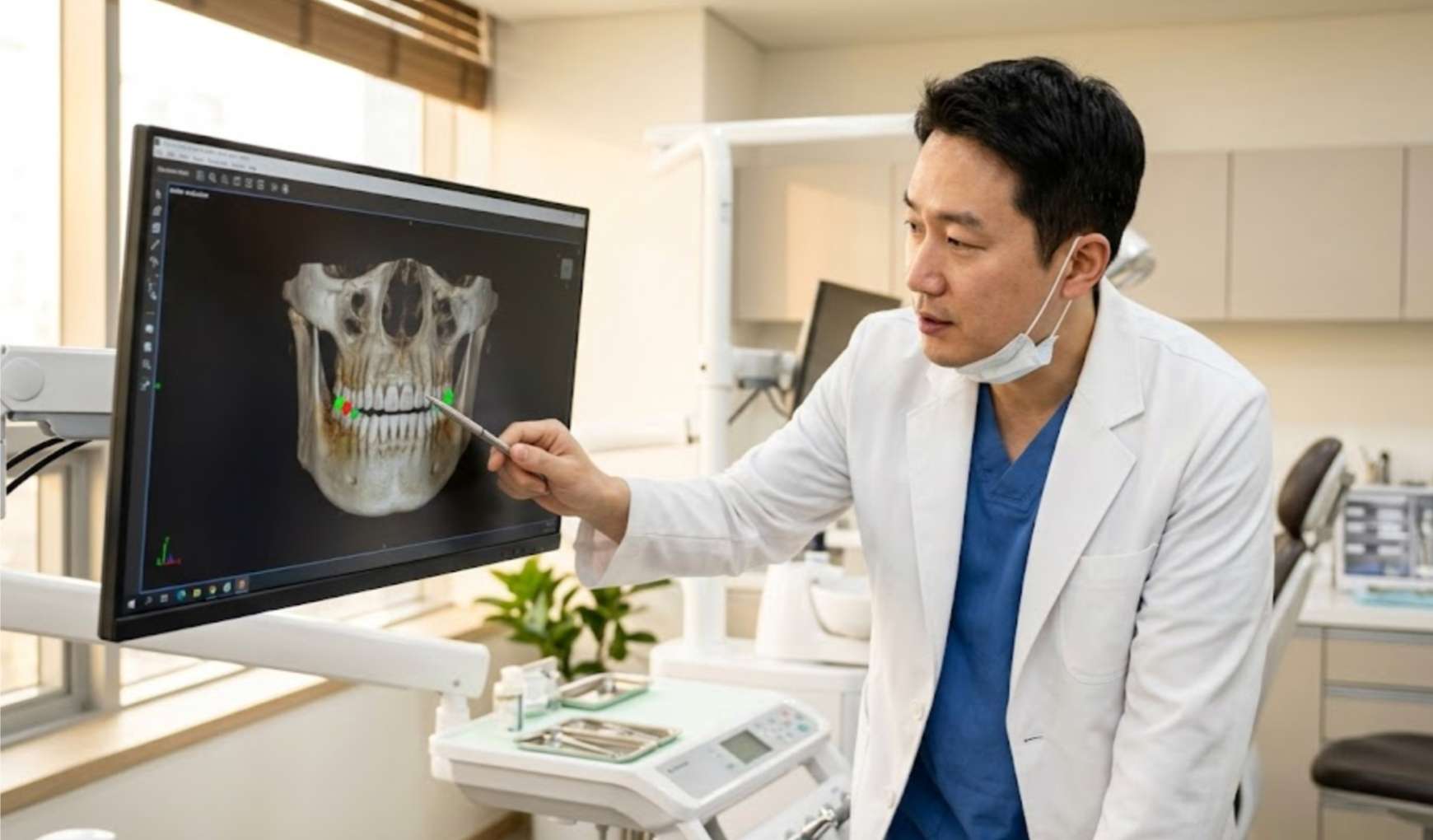 앞니부분교정3 3D-CT 영상으로 어금니 교합을 진단하는 울산 치과 의료진