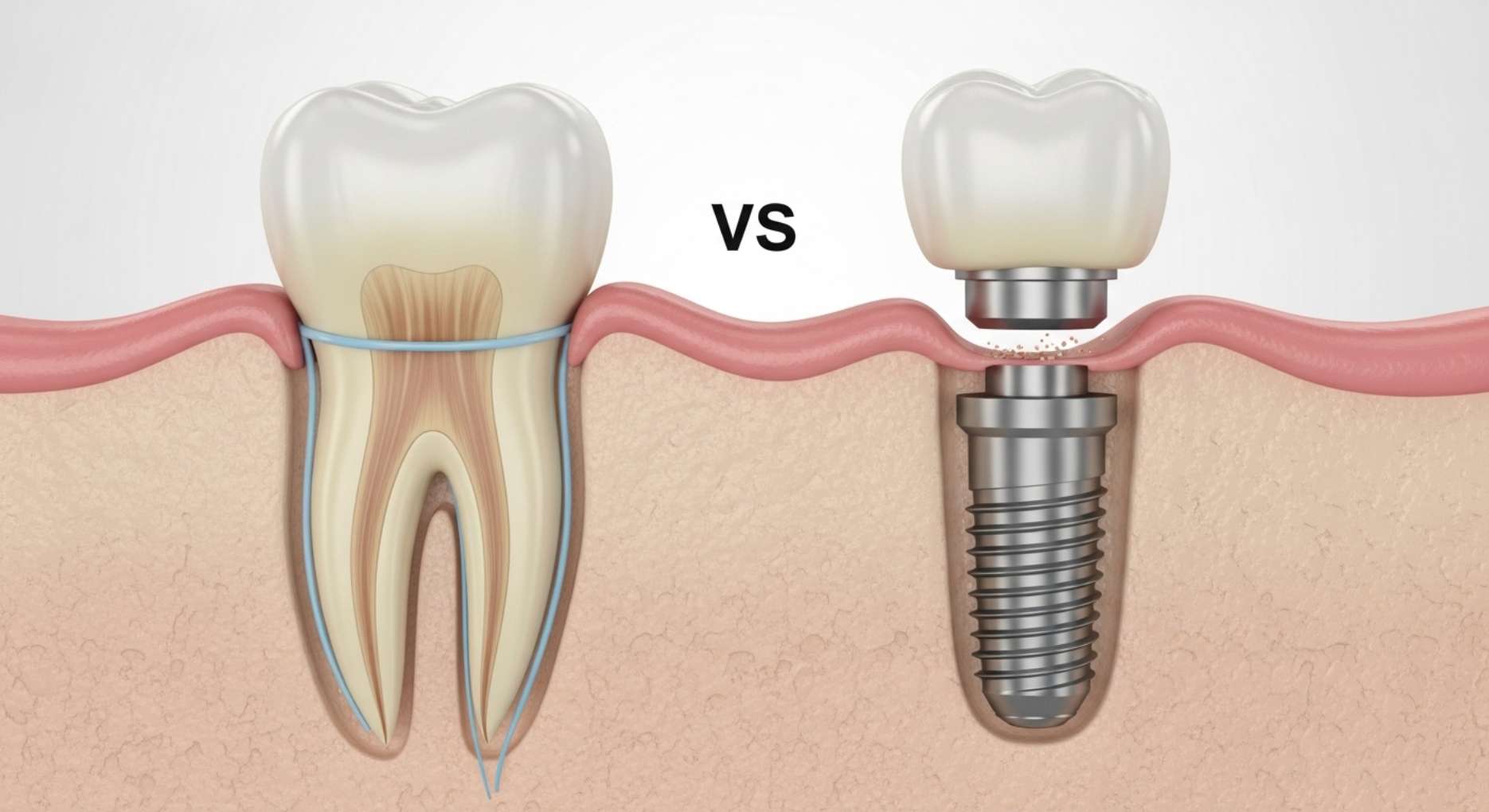 임플란트 악취7 자연 치아와 달리 잇몸 사이에 틈이 생기기 쉬운 임플란트 구조 설명