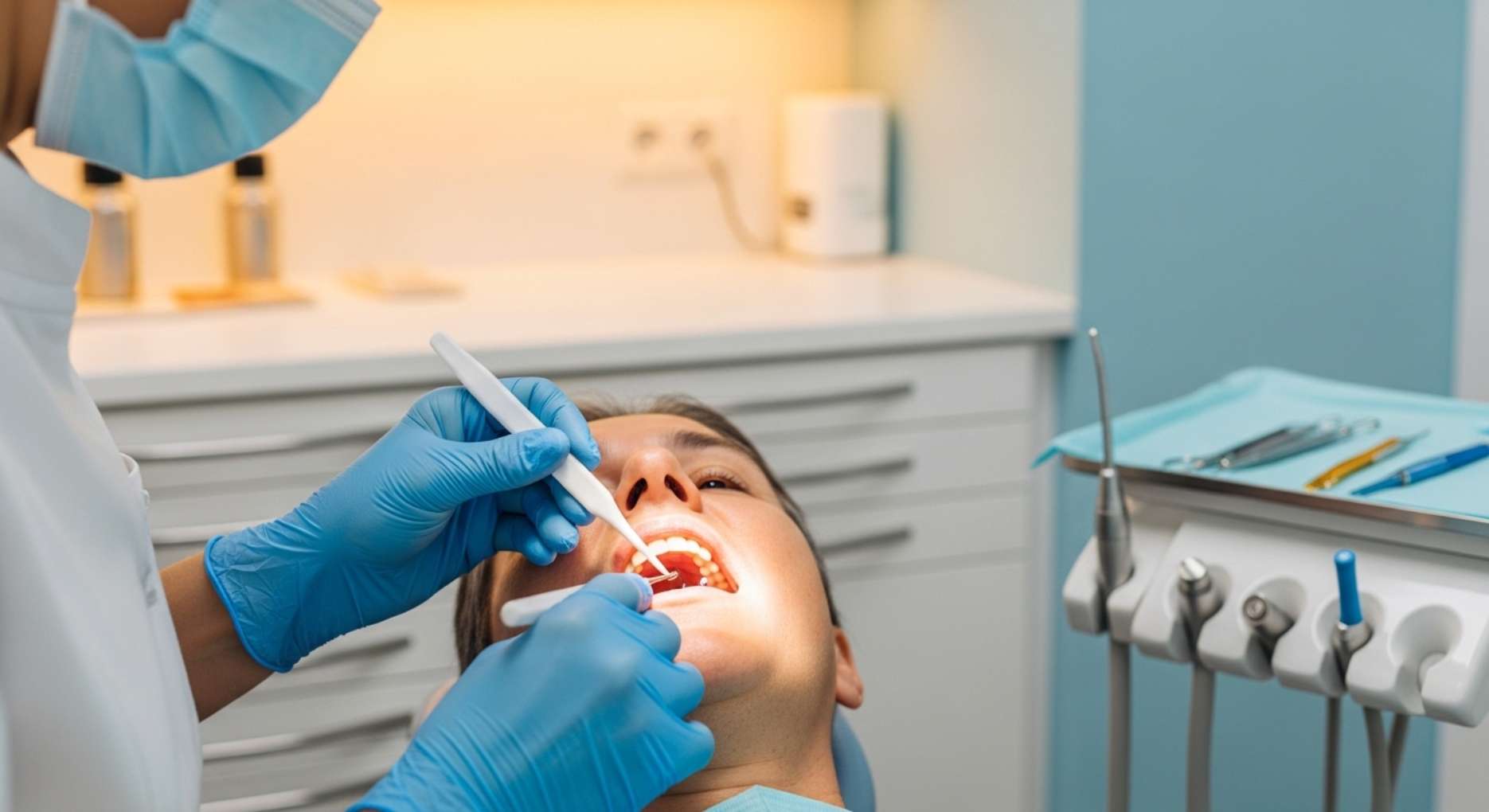 임플란트 악취8 울산 드림연합치과에서 임플란트 주위염을 치료하고 소독하는 모습