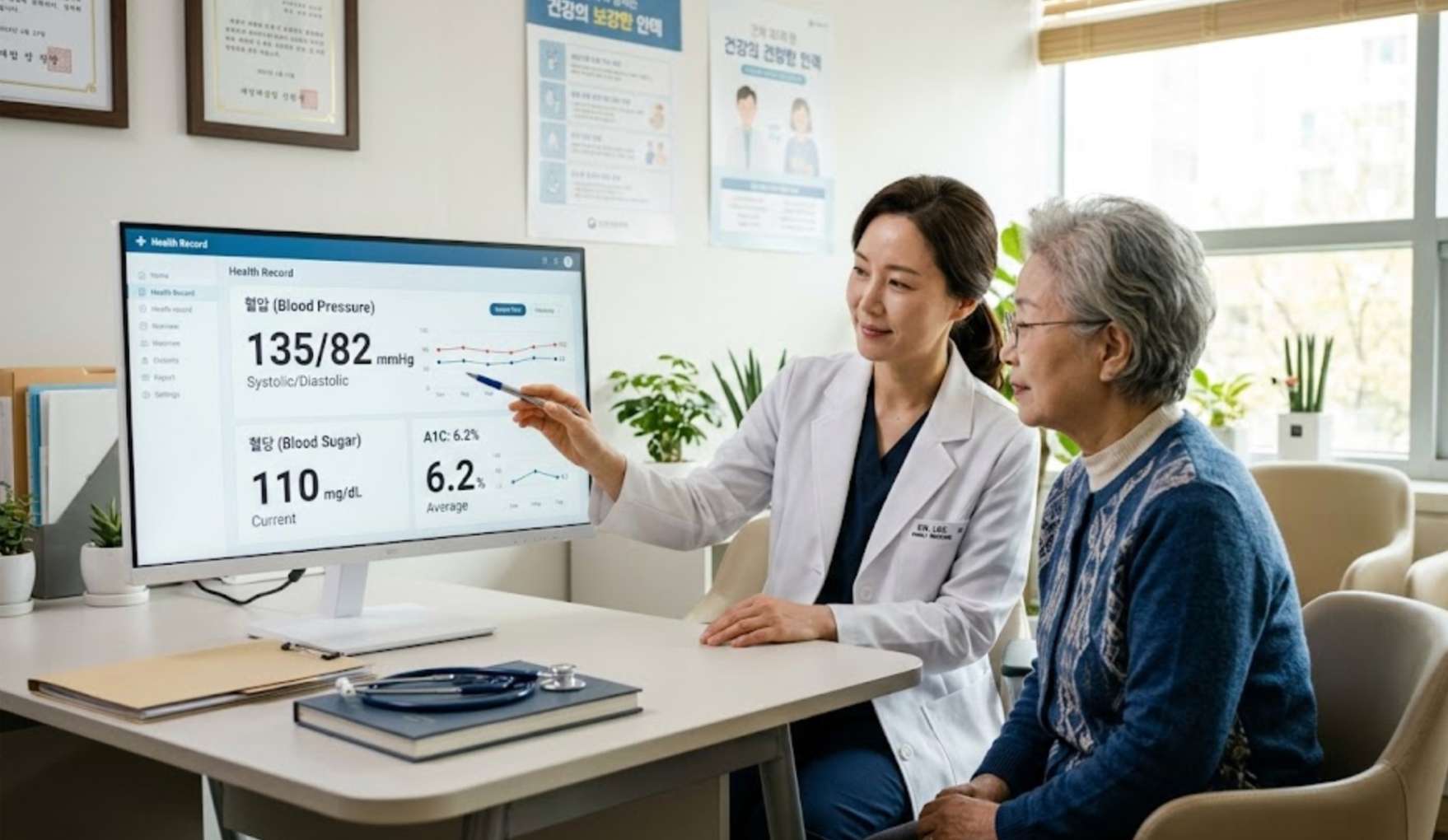 치아브릿지3 전신 질환 병력을 확인하며 안전한 치료를 계획하는 울산 치과 의료진