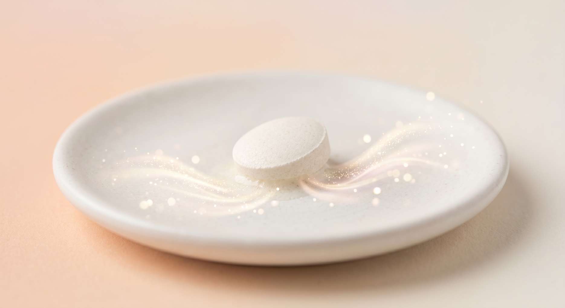 입안에서 효과가 발현되는 모습을 빛으로 표현한 구강 유산균 타블렛