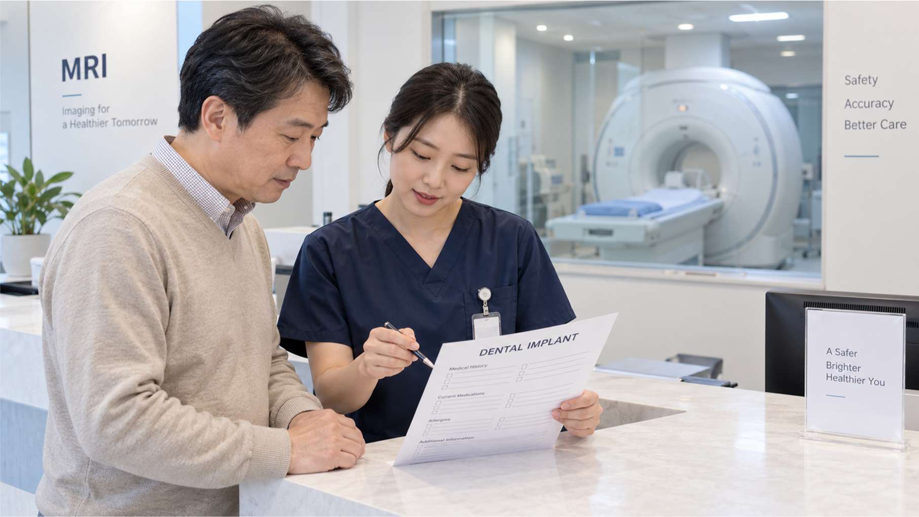 임플란트 MRI8 MRI 검사 전 치과 임플란트 유무를 의료진에게 알리는 환자